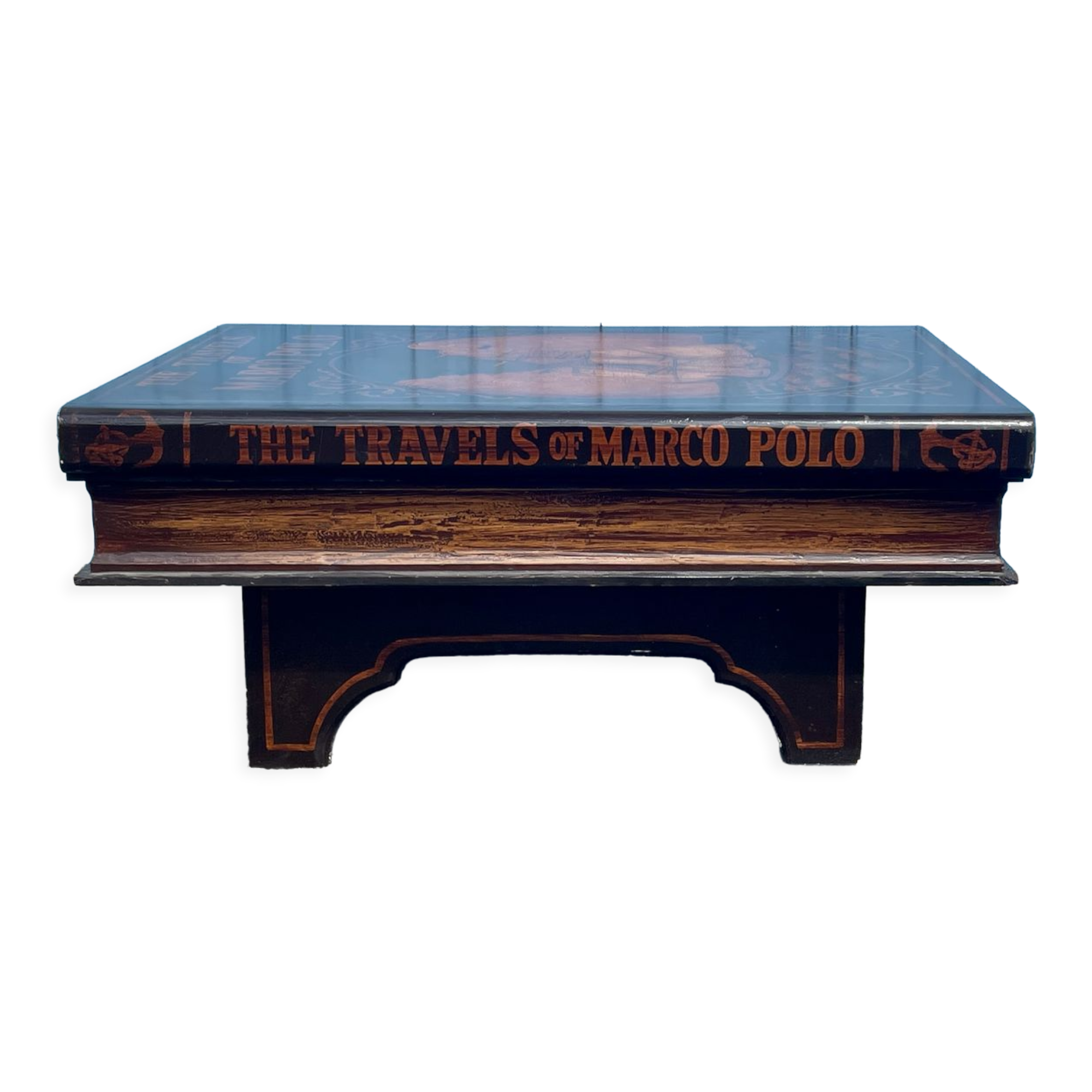 Table basse façon livre ancien, XXe siècle
