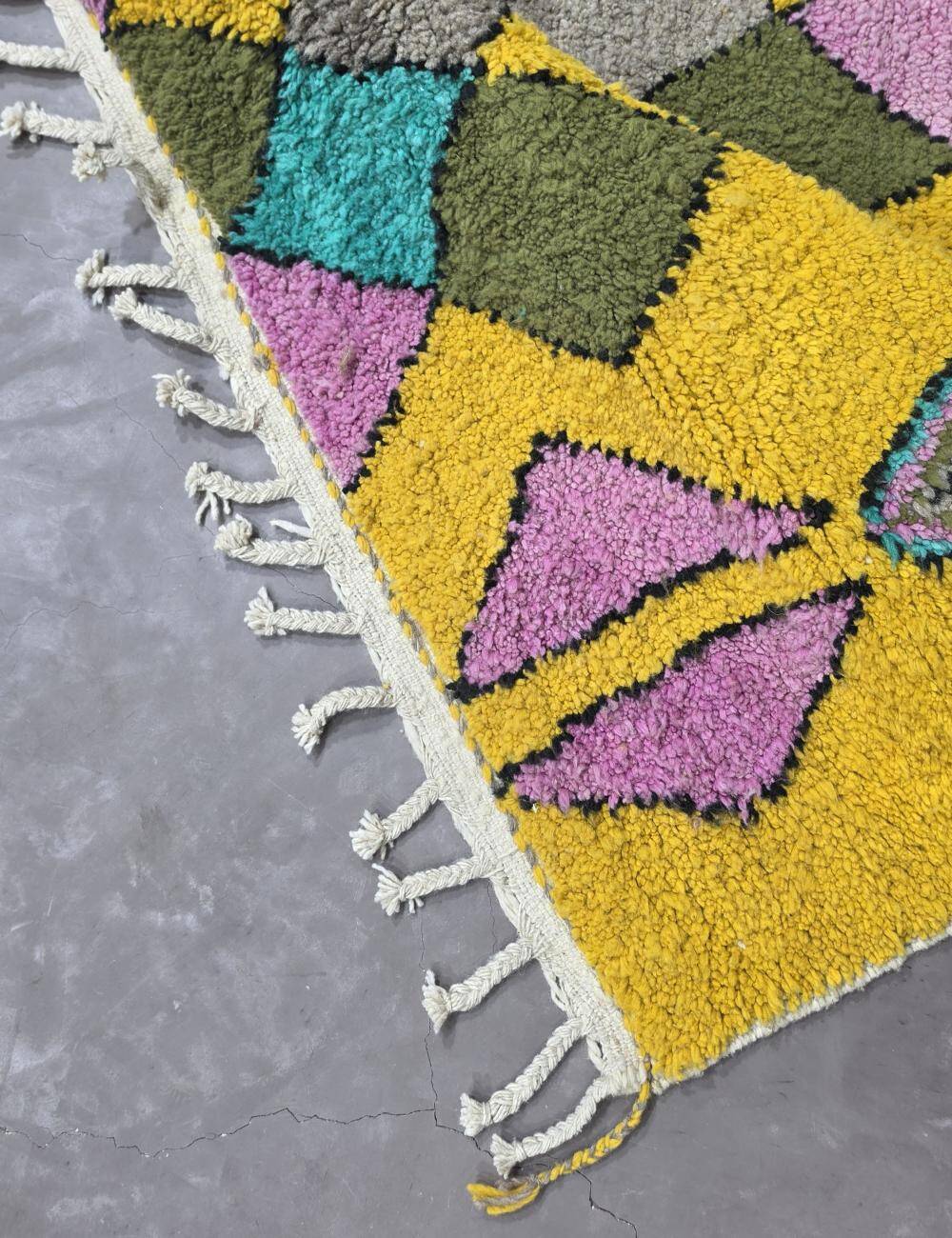 Tapis jaune Berbère - 254 x 190 cm