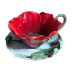 Coffee cup with its under cup, Franz porcelain