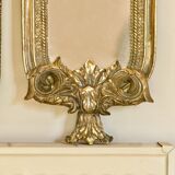 19th century Baroque Rococo gilded mirror triptych