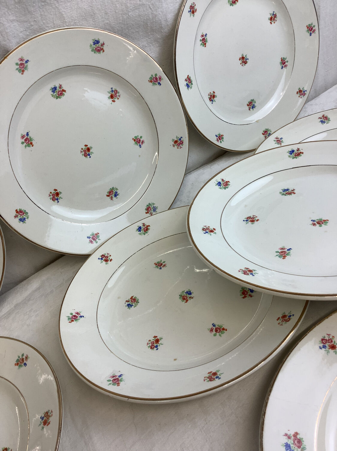 Vintage flat plates made in France Digoin