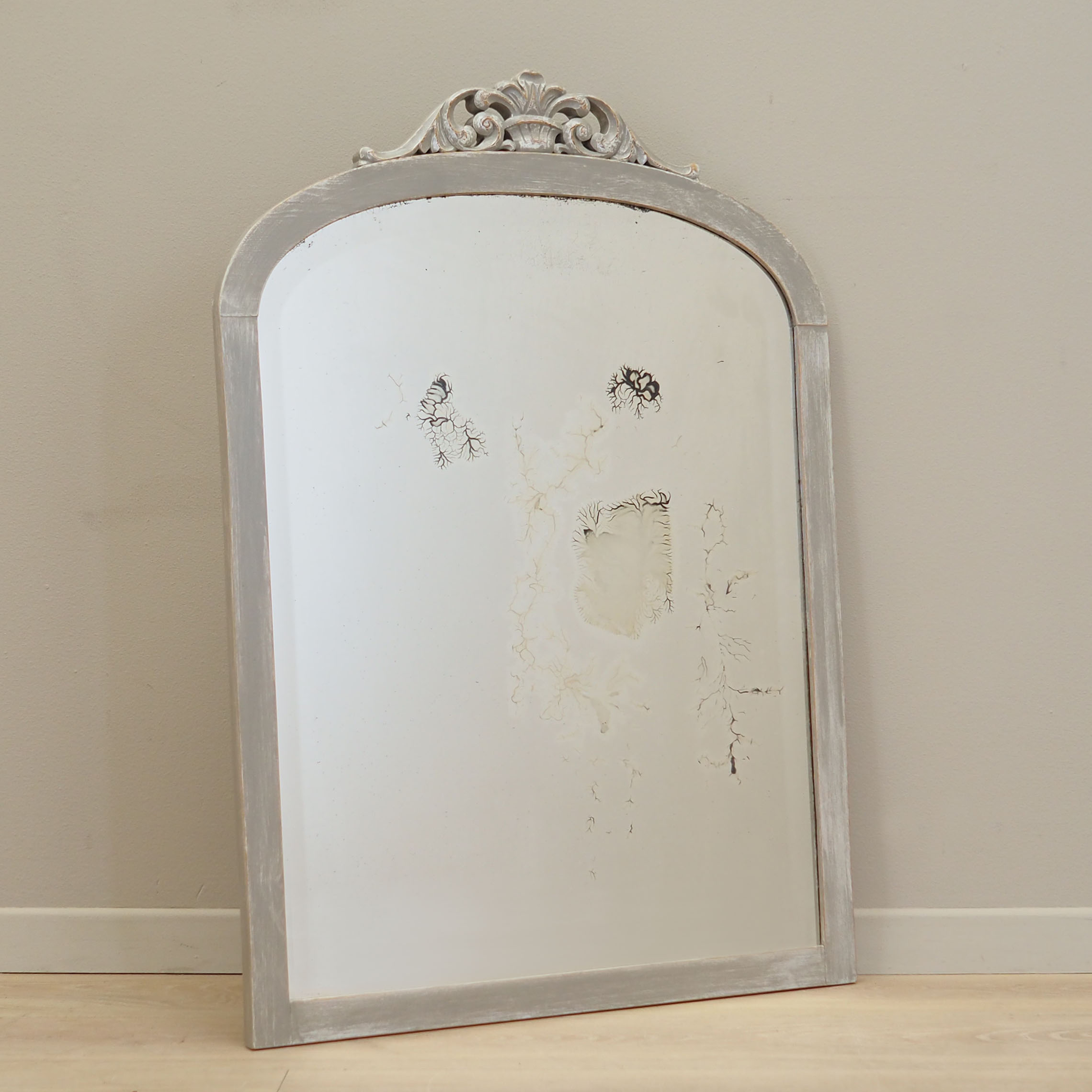 Miroir cadre en pin, design danois, années 1960, production: Danemark