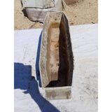 1 enamelled cast iron art deco planter