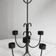 Black metal pendant chandelier.
