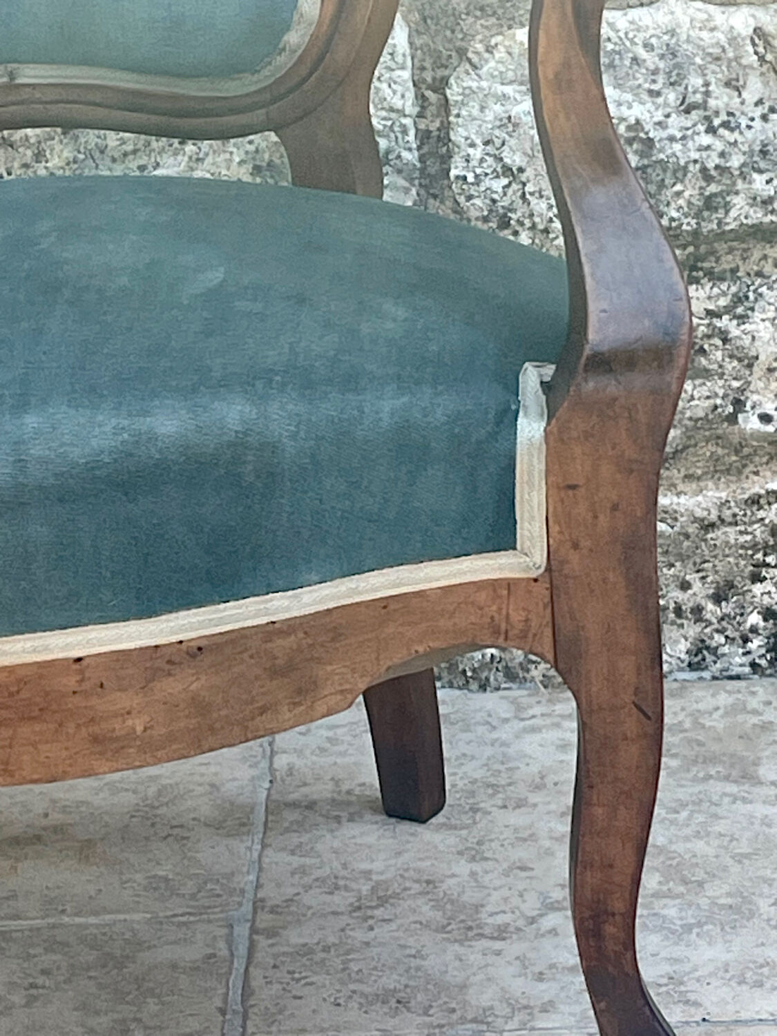 Napoleon III style mahogany armchair