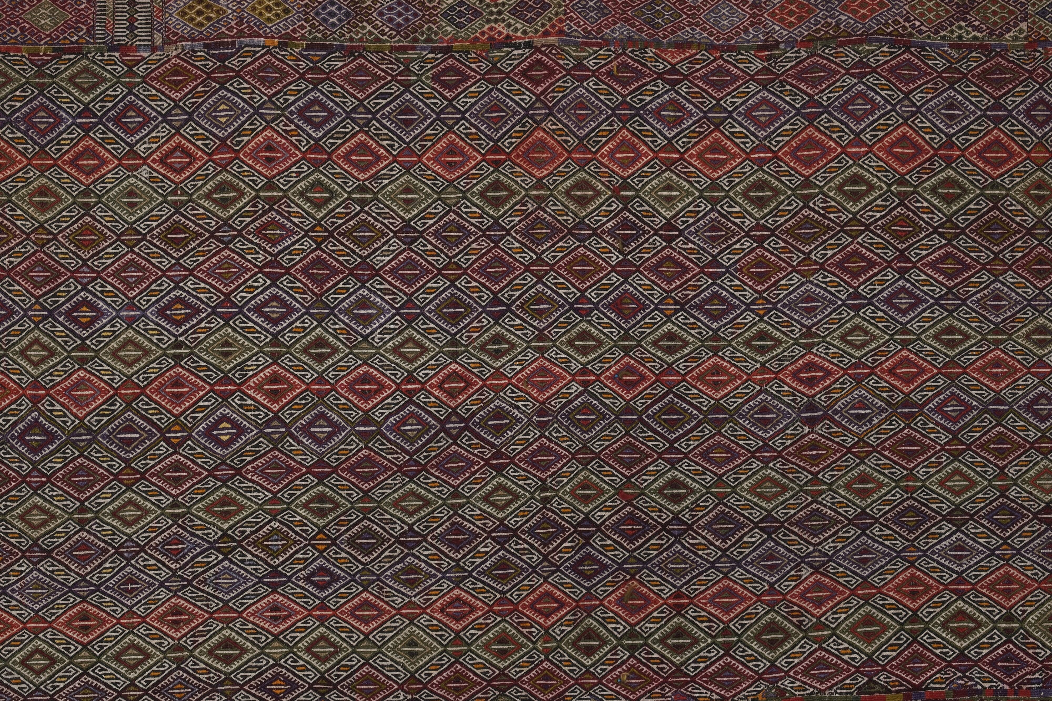 Vintage Turkish Oushak Rug Handwoven 141x356 cm