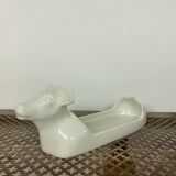 White ceramic butter dish
