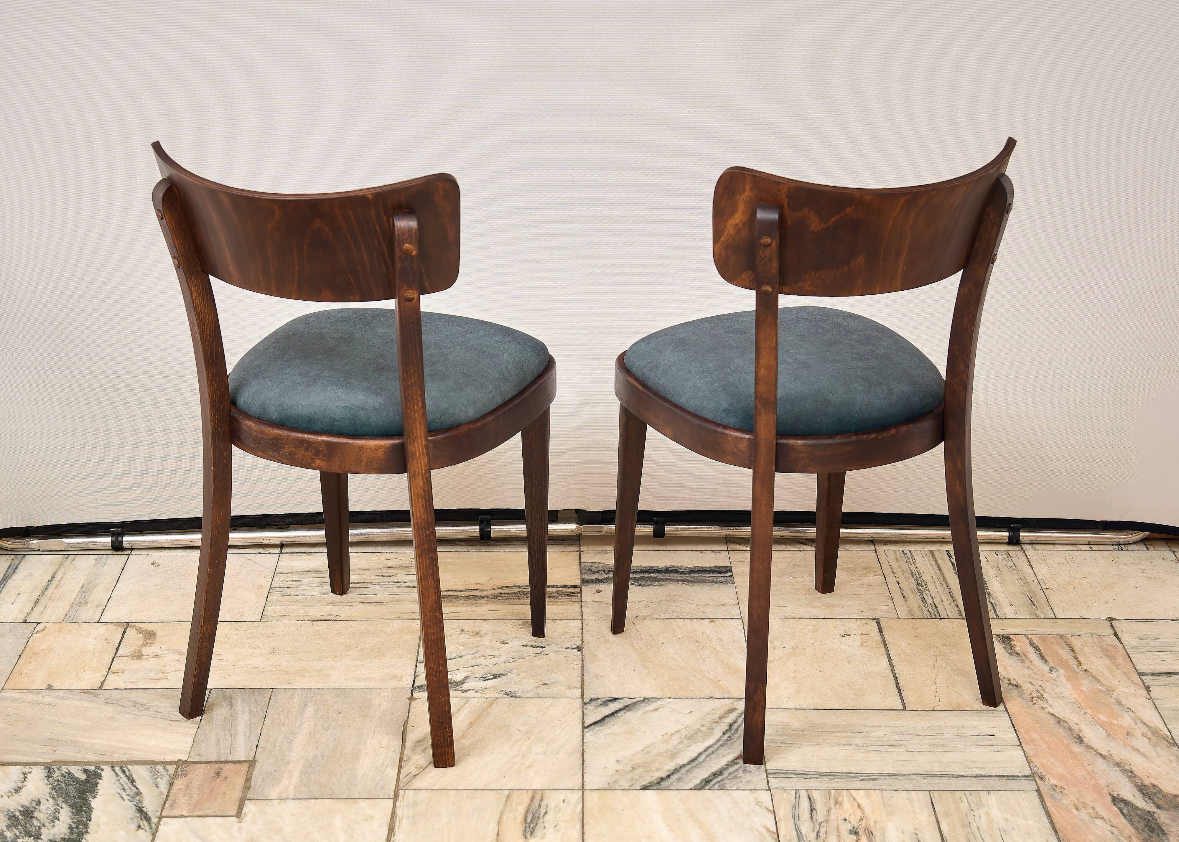 Set of four ton chairs, czechoslovakia, 1960s
