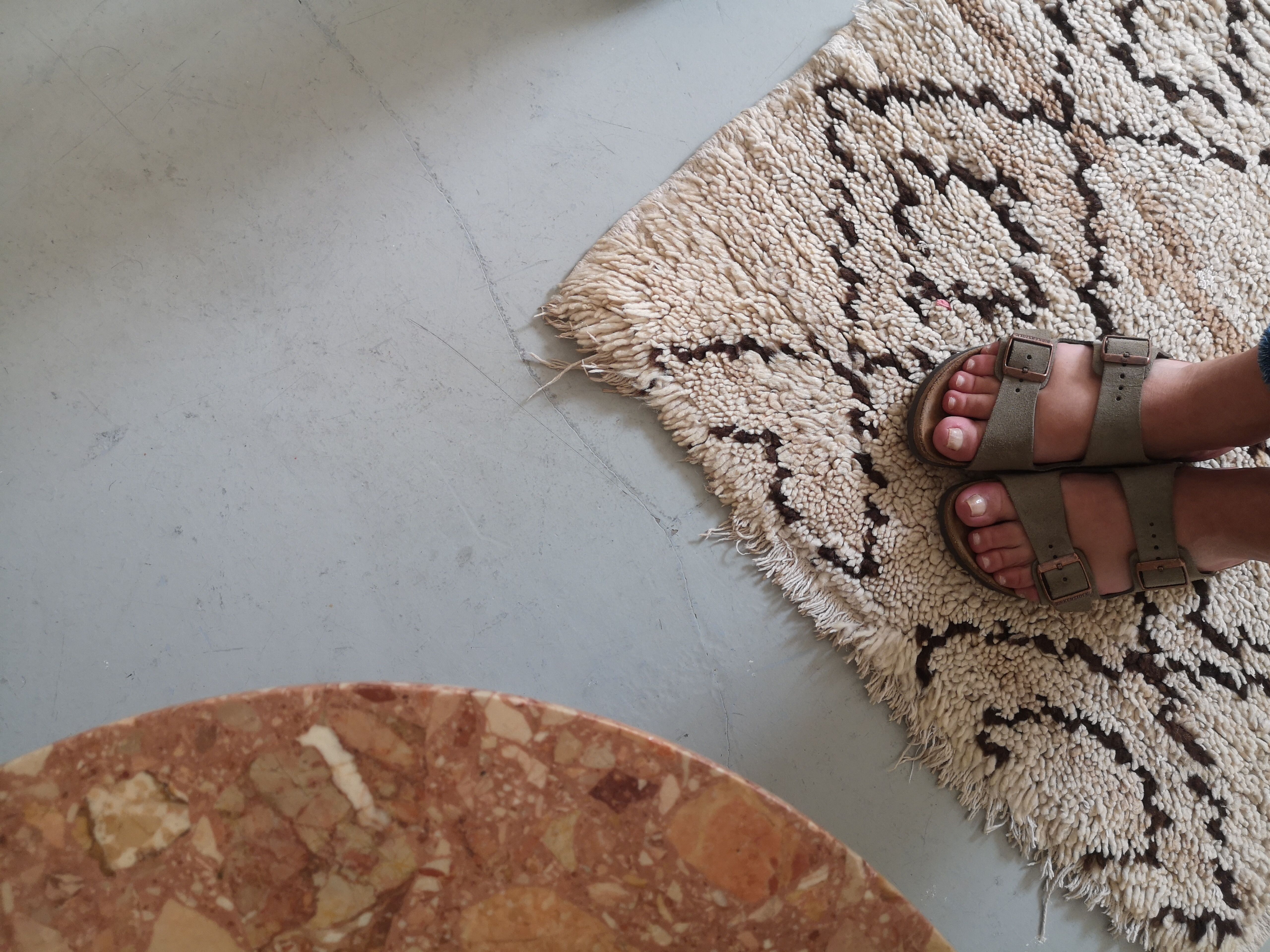 Moroccan berber carpet woven hand, beniouarain 72x166cm