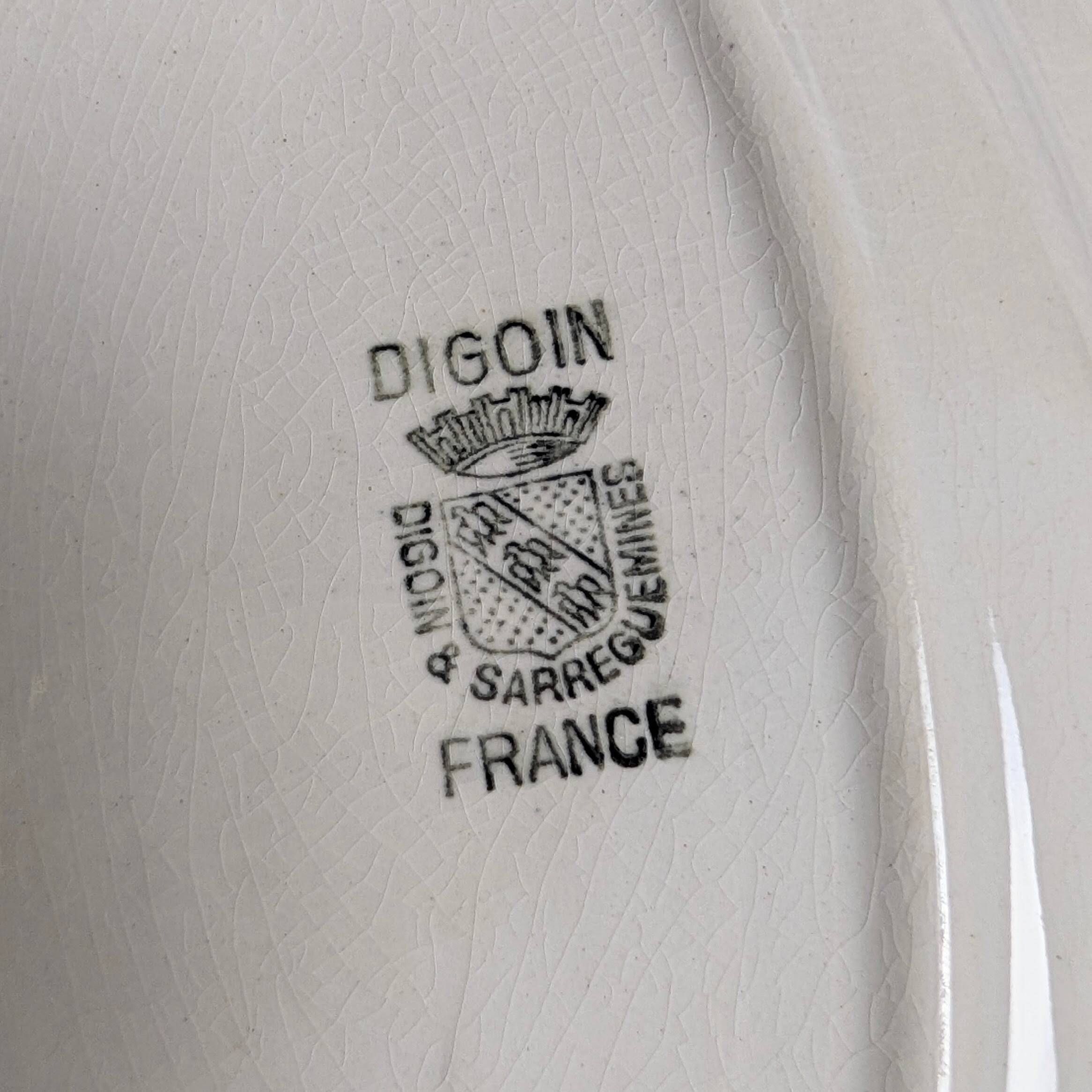 White earthenware platter Digoin & Sarreguemines