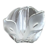 Mid century glass solifleur vase, block vase, walther glas germany