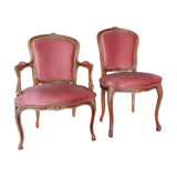Fauteuil Louis XV et chaise