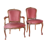 Fauteuil Louis XV et chaise