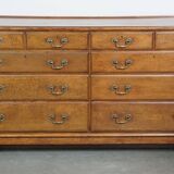 Large antique oak sideboard / chest of drawers / dresser, counter or display cabinet