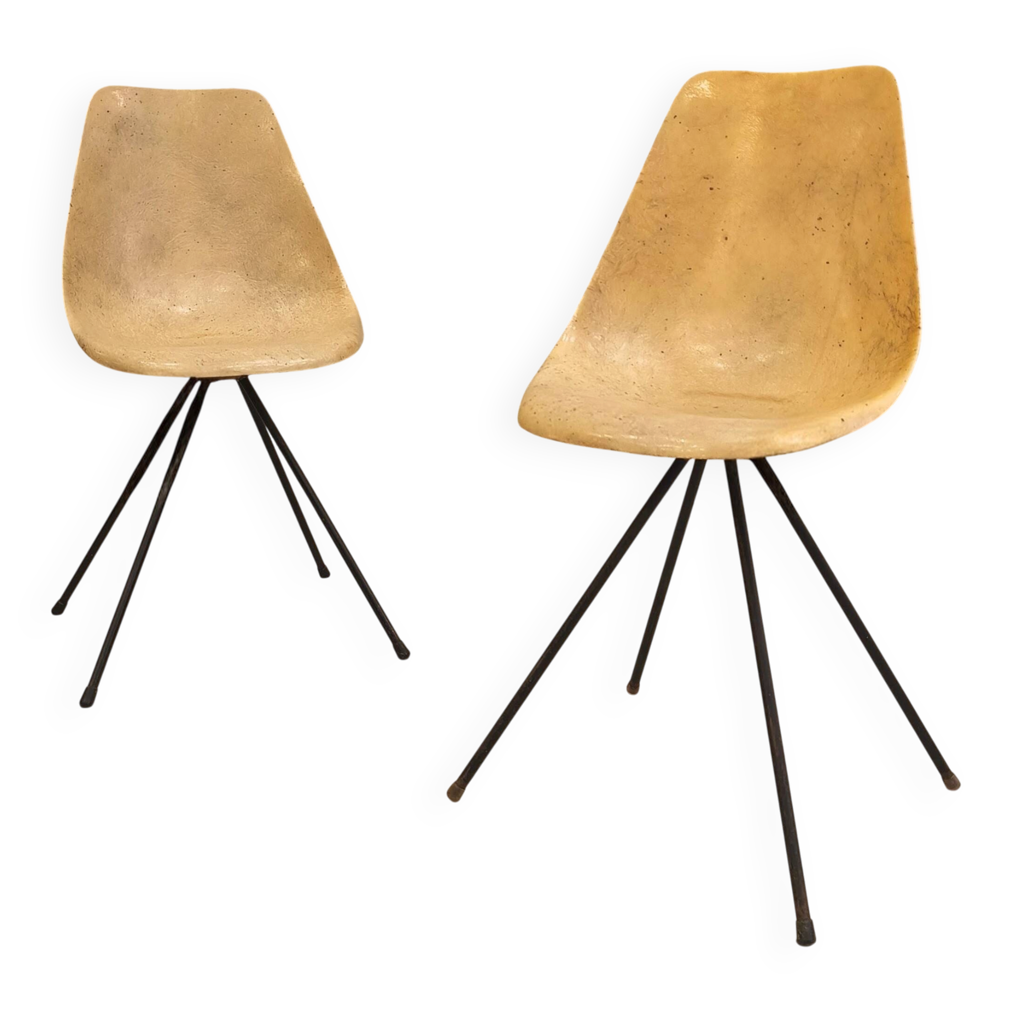 Paire de chaises design Jean Raymond Picard édition Seta, 1950