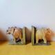 Elephant bookends in natural stone