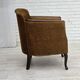 1960s, Danish armchair, furniture velour, ash wood.