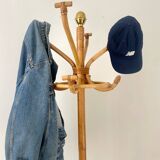 Vintage Rattan Parrot Coat Rack