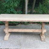 19th century monastery table renovated in raw oak 180cm