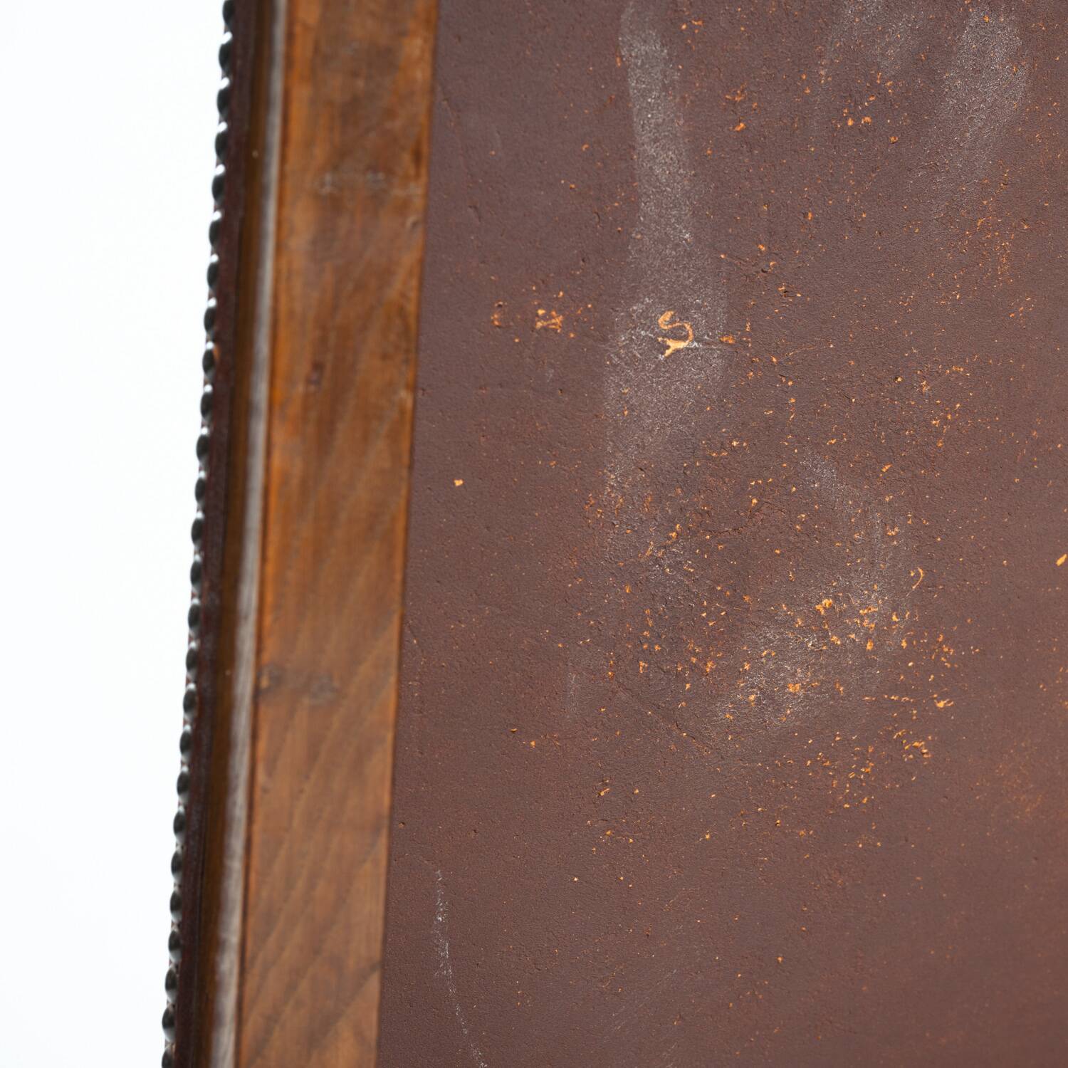 Pierre Lottier brown Spanish leather Slipper chairs by Almazan, 1950s