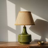 "Héritage 70" lamp in green glazed ceramic