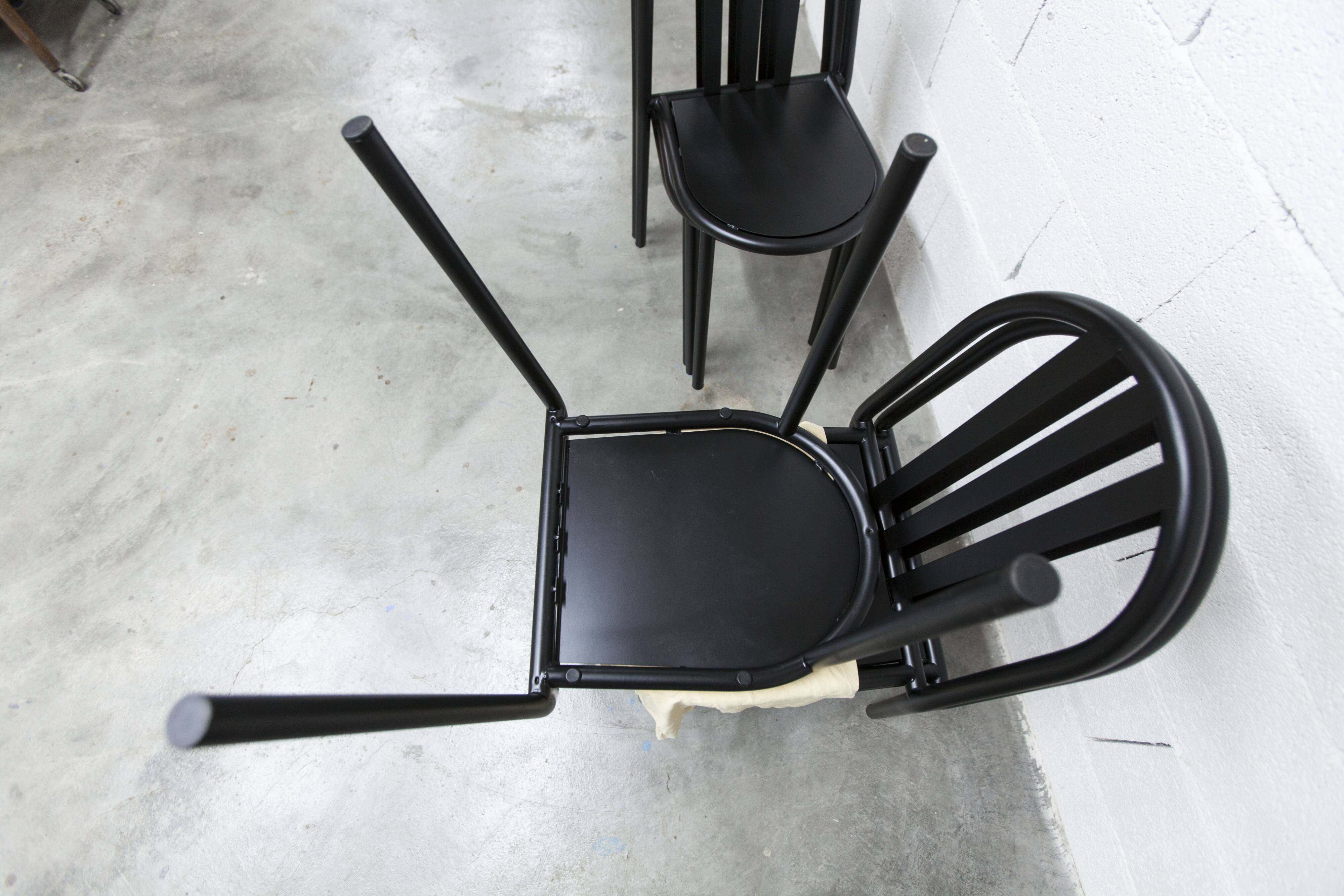 Set of 6 "202" model chairs by Robert Mallet Stevens 1980