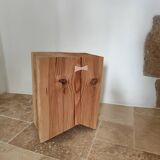 Brutalist larch stool