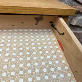 Spindle-legged bedside table from the 60s/70s.