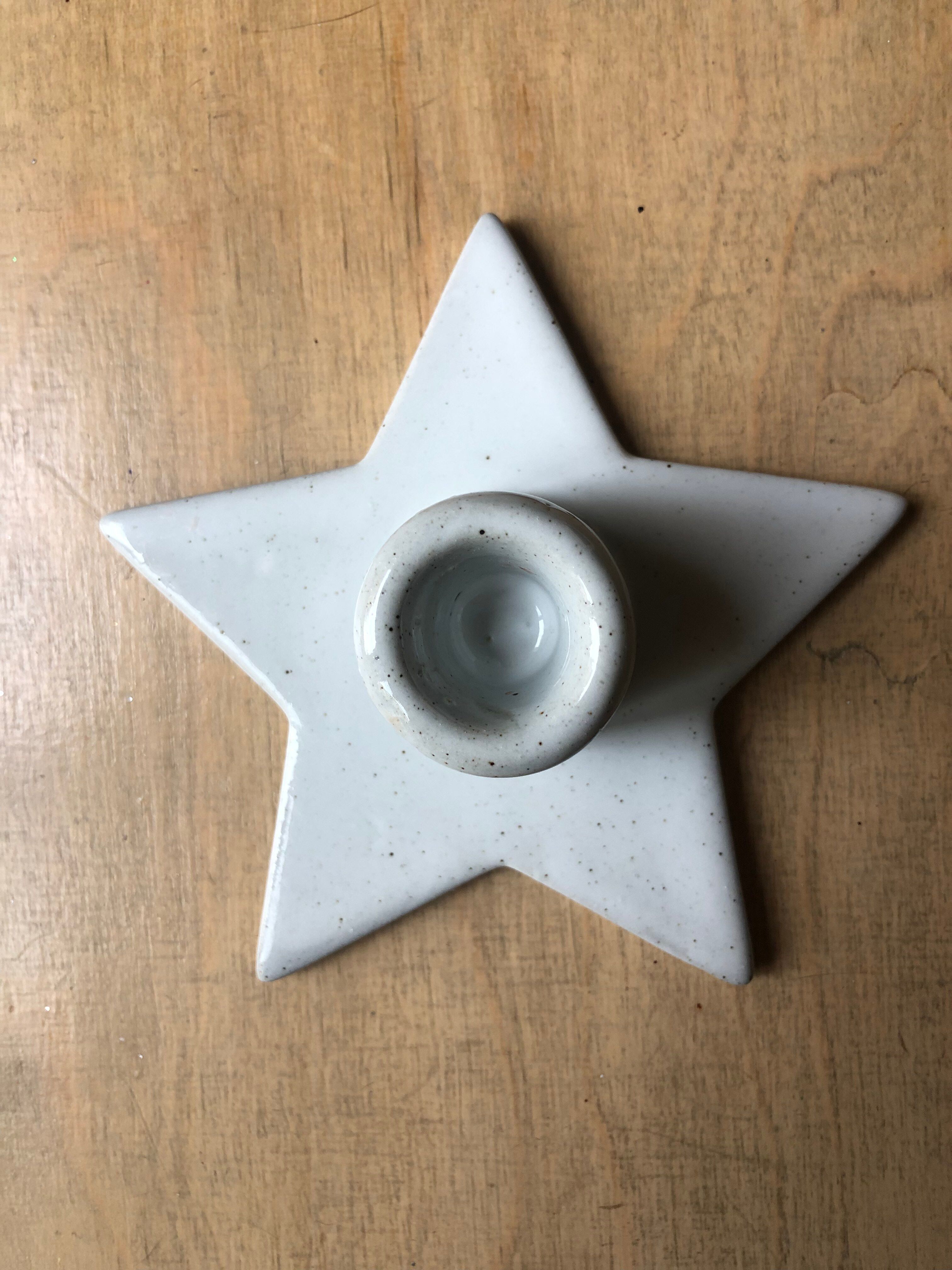 Ceramic star candle holder