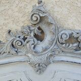 Louis xv style headboard with shabby chic patina