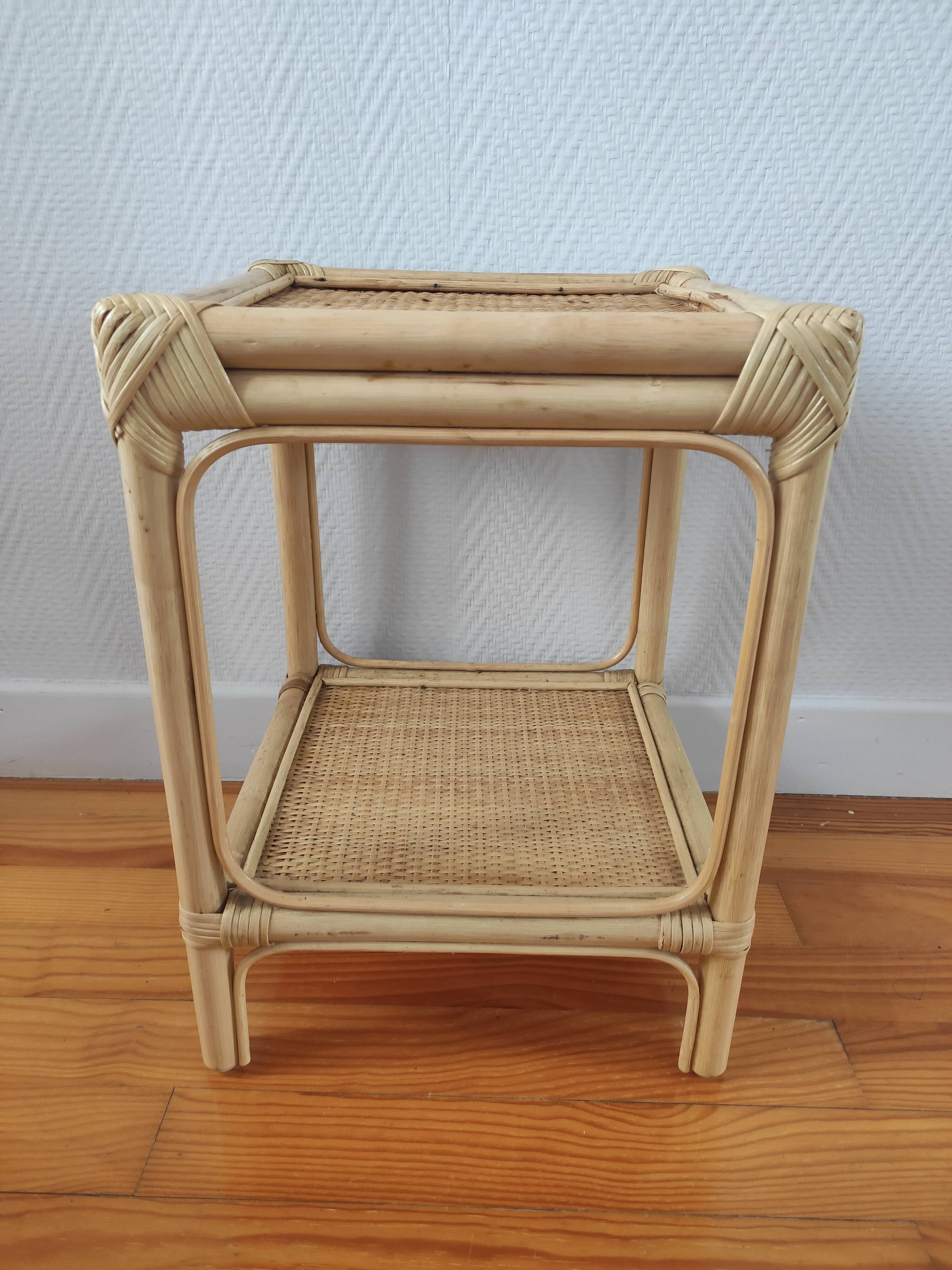 Rattan nightstand