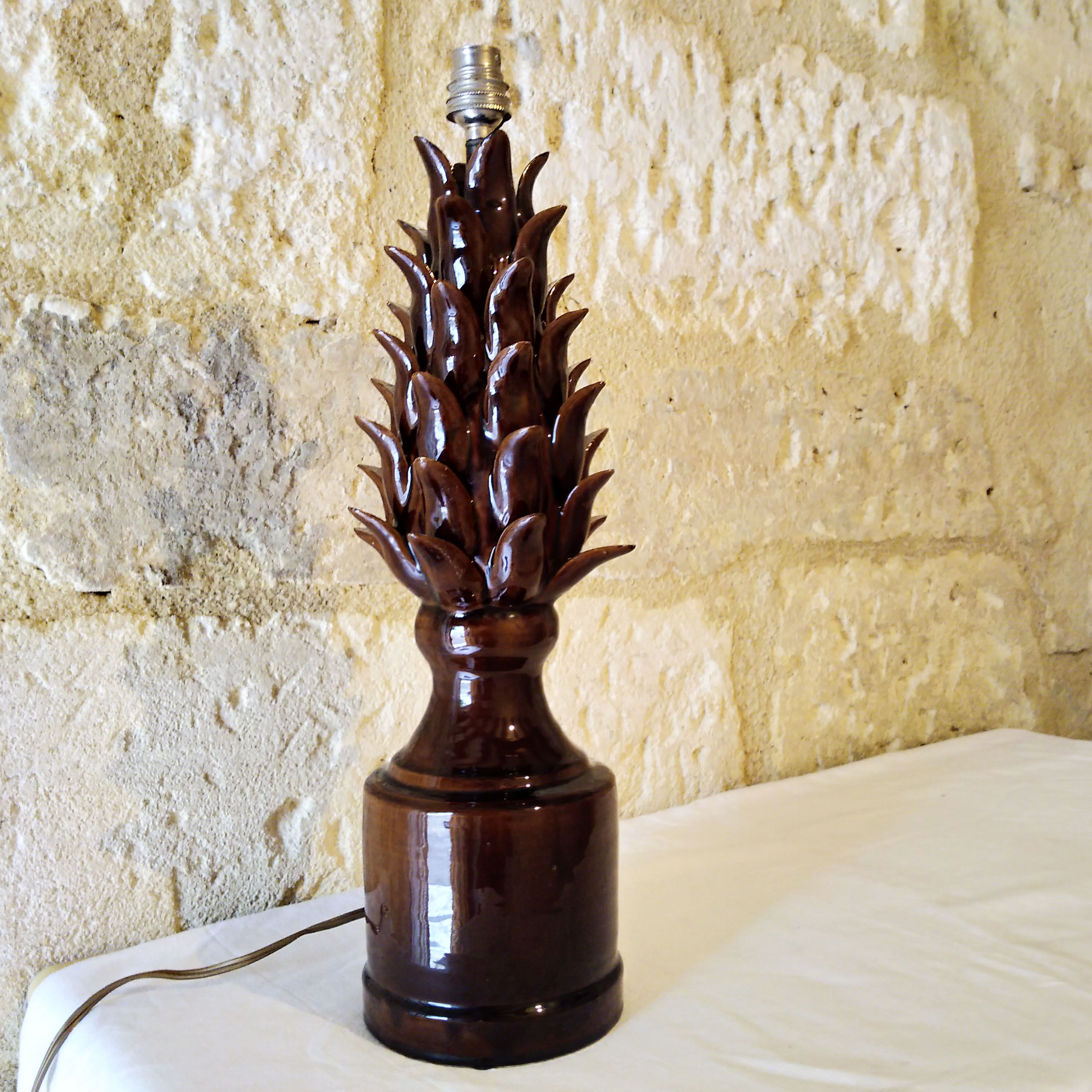 Manises ceramic cob lamp foot 1960