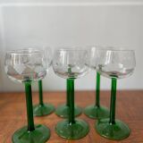 Set of 6 Alsatian white wine glasses