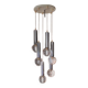 Vintage 1960s/70s 6-light waterfall chandelier pendant light