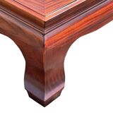 table in natural varnished quince wood
