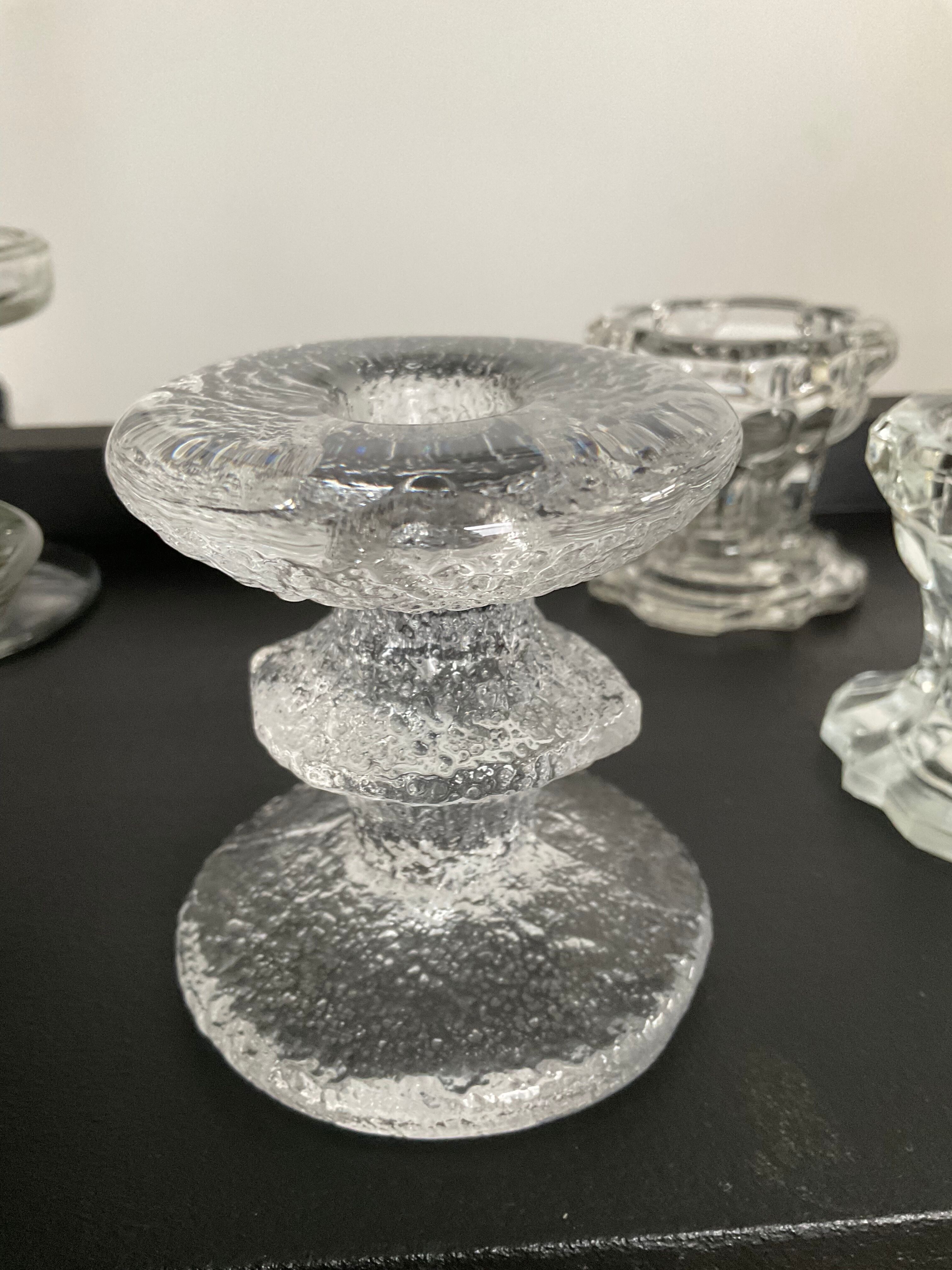Series of 6 vintage candle holders 70s