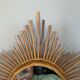 Very beautiful vintage rattan sun mirror