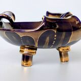 Tripod Ashtray Dish in Ceramic - Alcy Paris - Lustrous Enamel and Gold