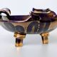 Tripod Ashtray Dish in Ceramic - Alcy Paris - Lustrous Enamel and Gold