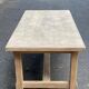 Extensible farmhouse dining table stripped in raw solid oak from the 1970s.