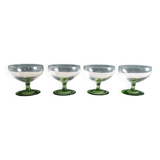 Set of four vintage French glasses for liquor