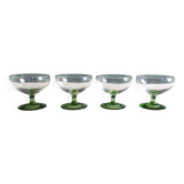 Set of four vintage French glasses for liquor