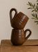 Pair of large mugs in pyrite stoneware
