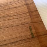 Teak servant denmark smoked glass