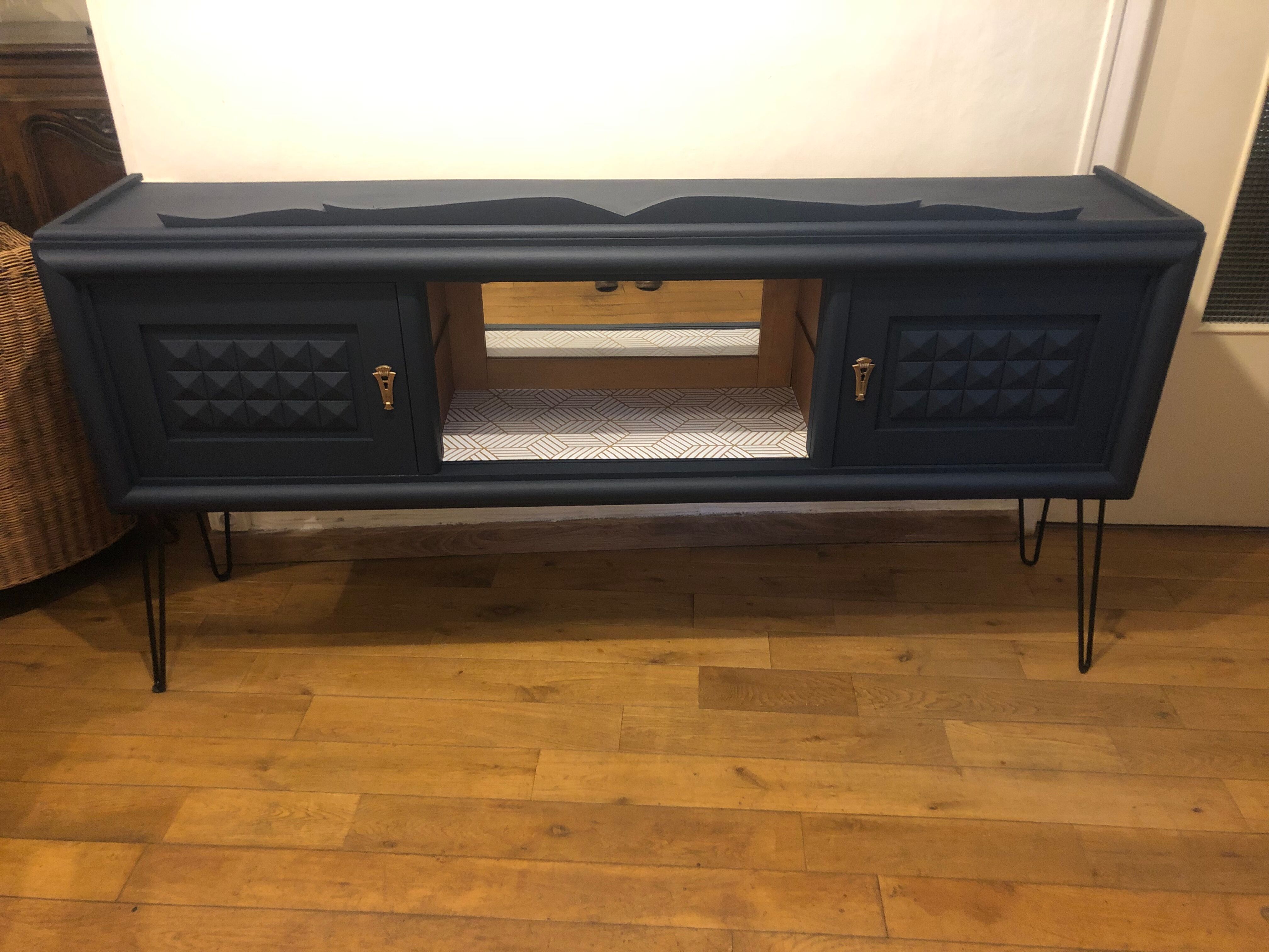 Art Deco blue sideboard