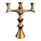 Brutalist gilt bronze candelabra
