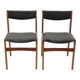 1960s Pair of Danish Teak Dining Chairs, Restored