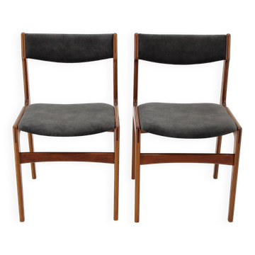 1960s Pair of Danish Teak Dining Chairs, Restored