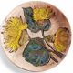 Mid-Century Ceramic Plate by Ruscha, Floral Décor, Germany, 1950s