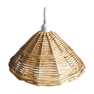 Vintage wicker pendant lamp